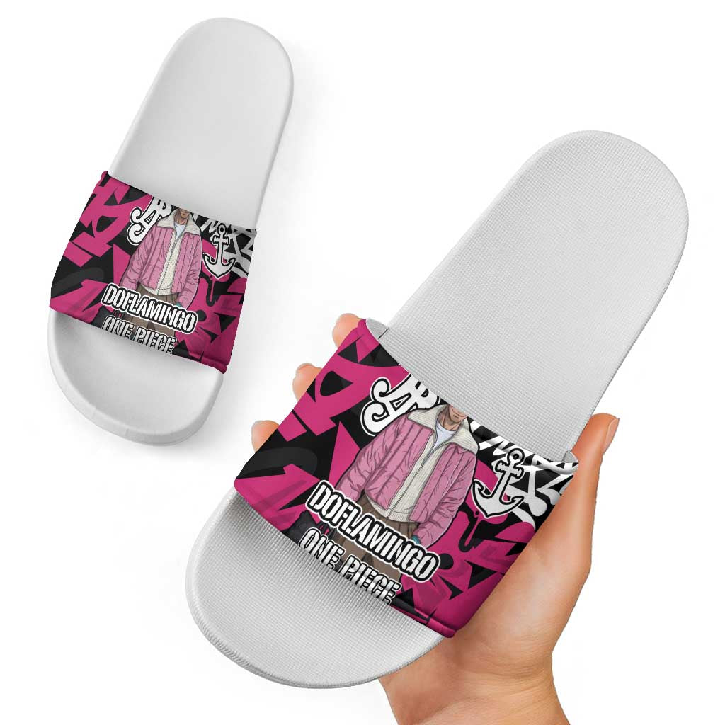 Donquixote Doflamingo One Piece Slide Sandals Graffiti Street Art Anime Collage