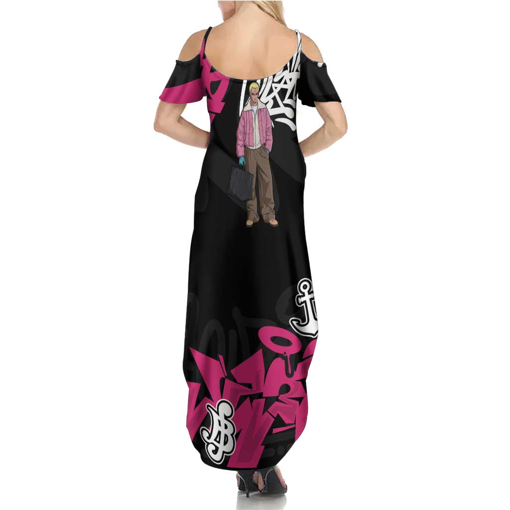 Donquixote Doflamingo One Piece Summer Maxi Dress Graffiti Street Art Anime Collage