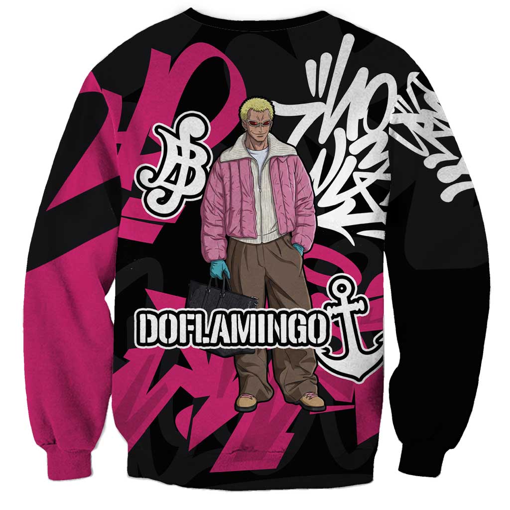Donquixote Doflamingo One Piece Sweatshirt Graffiti Street Art Anime Collage