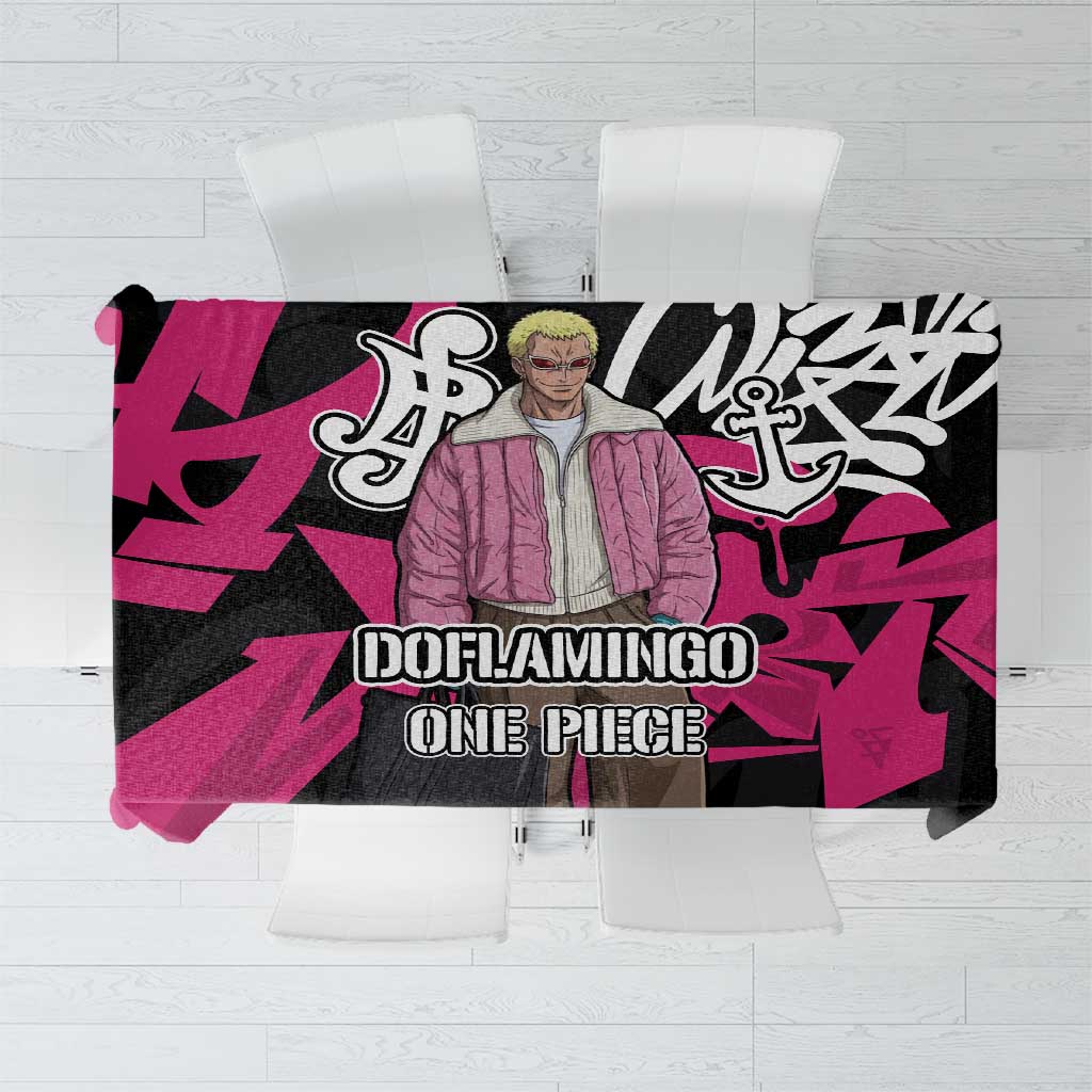 Donquixote Doflamingo One Piece Tablecloth Graffiti Street Art Anime Collage