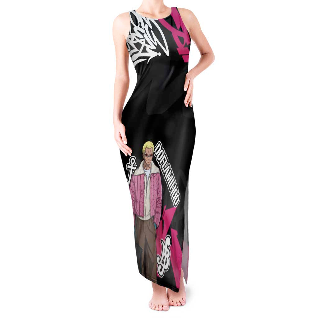 Donquixote Doflamingo One Piece Tank Maxi Dress Graffiti Street Art Anime Collage