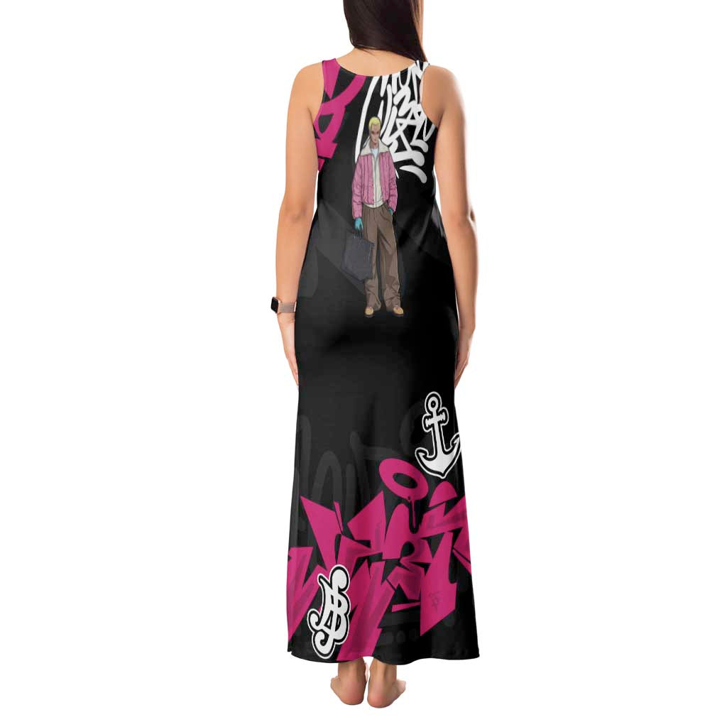 Donquixote Doflamingo One Piece Tank Maxi Dress Graffiti Street Art Anime Collage