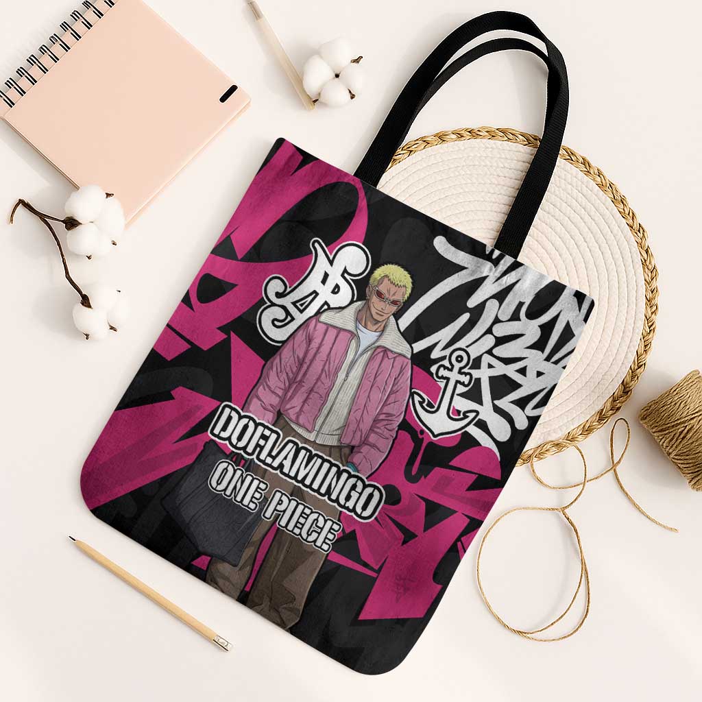 Donquixote Doflamingo One Piece Tote Bag Graffiti Street Art Anime Collage