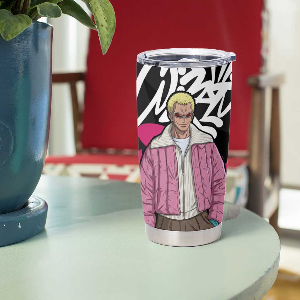 Donquixote Doflamingo One Piece Tumbler Cup Graffiti Street Art Anime Collage