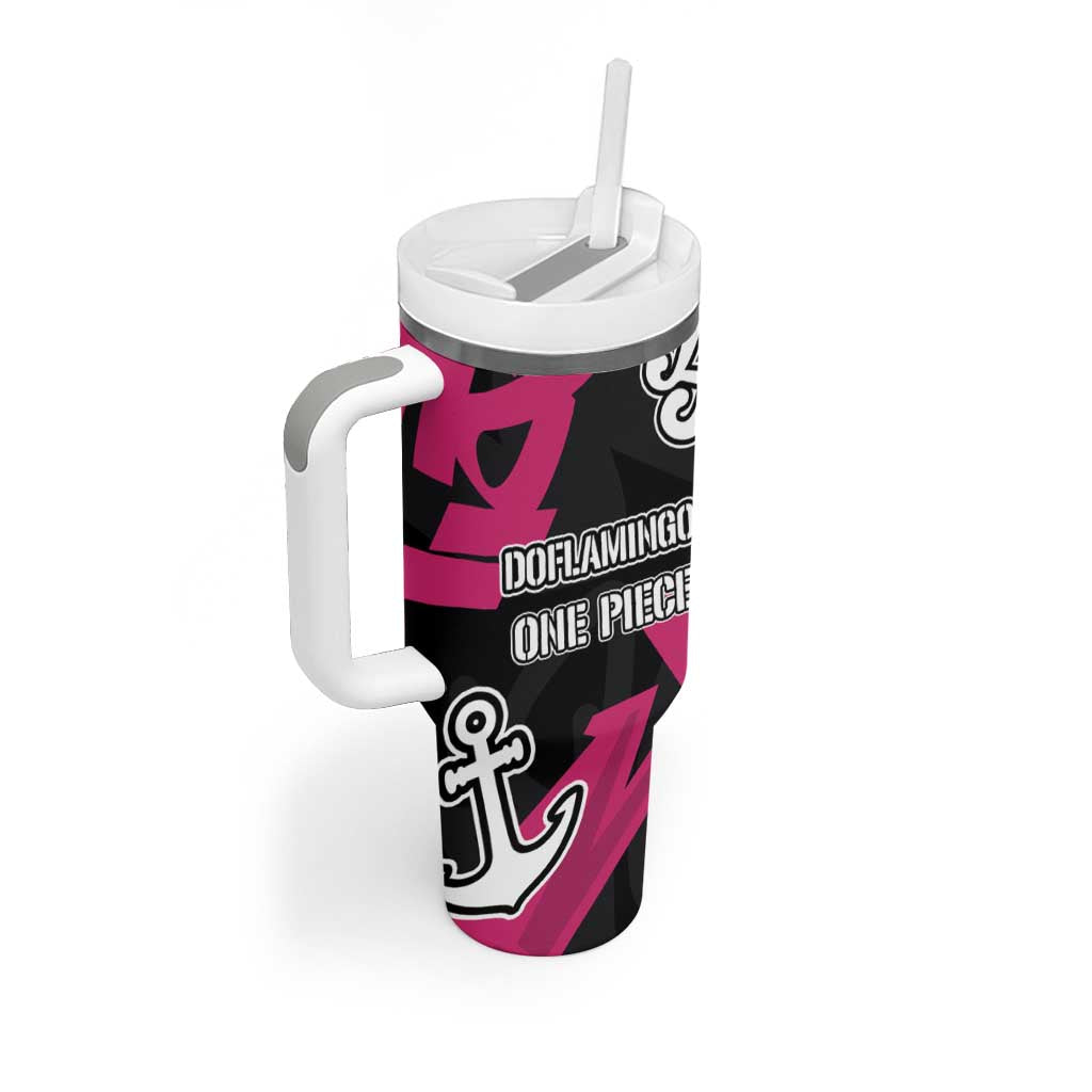 Donquixote Doflamingo One Piece Tumbler With Handle Graffiti Street Art Anime Collage