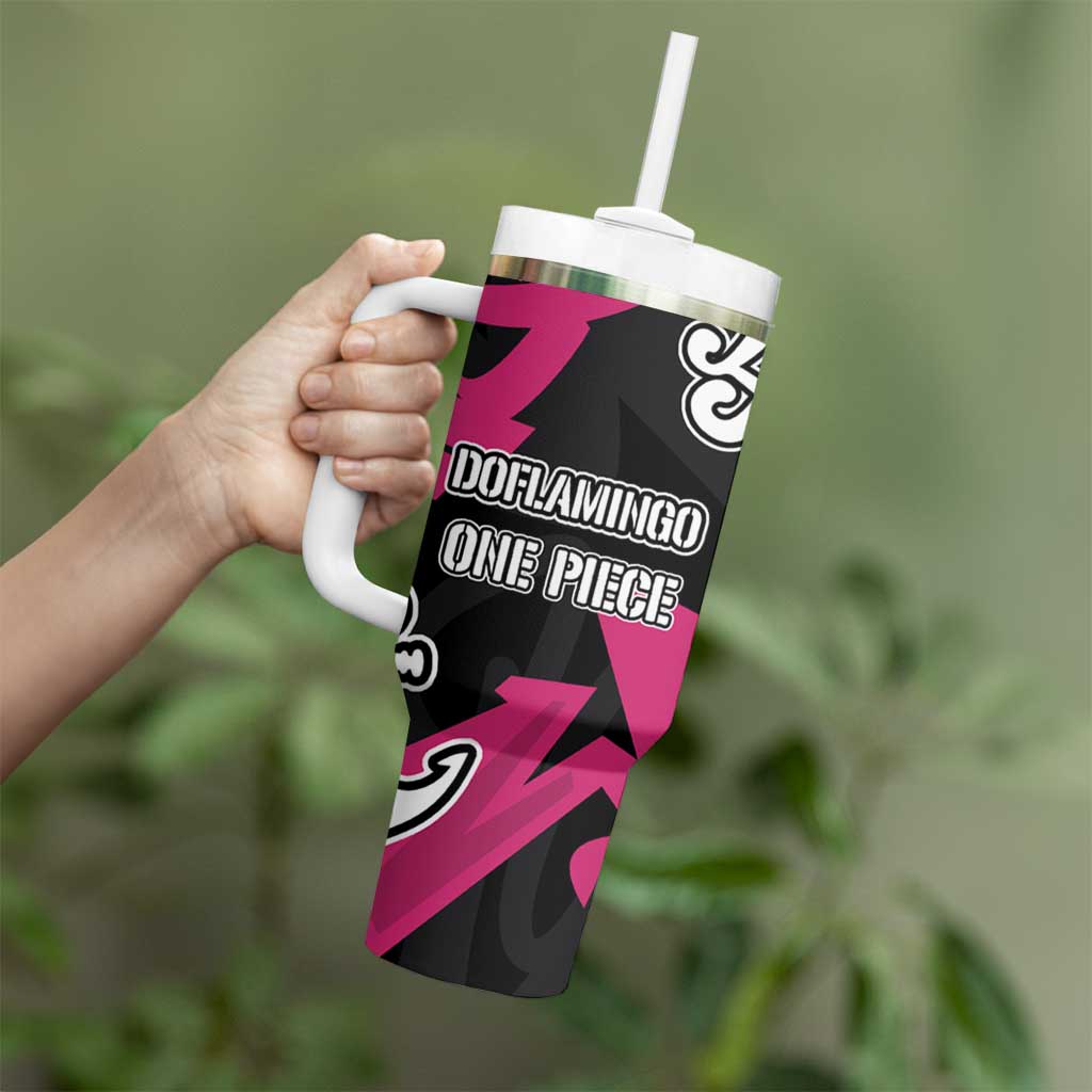 Donquixote Doflamingo One Piece Tumbler With Handle Graffiti Street Art Anime Collage