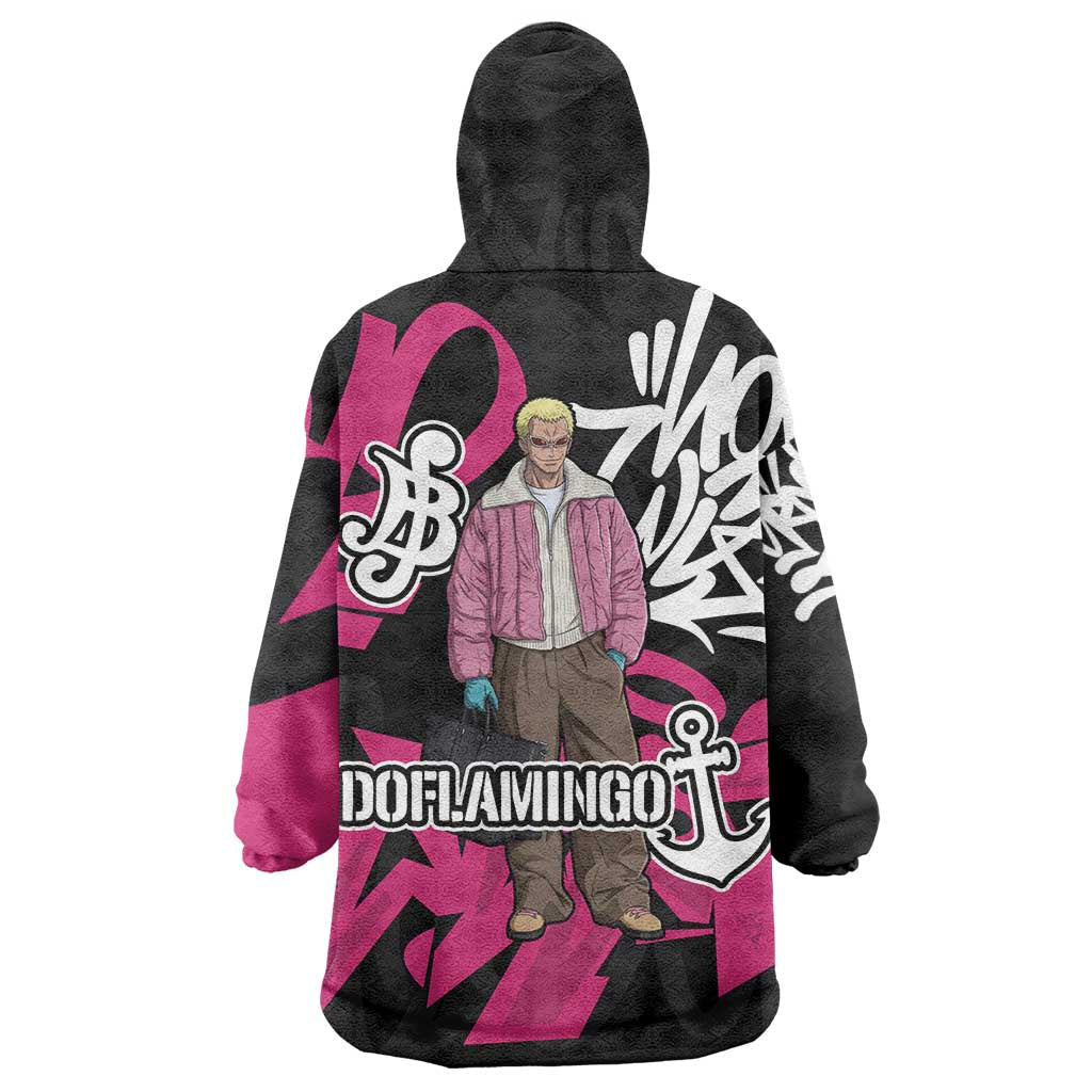 Donquixote Doflamingo One Piece Wearable Blanket Hoodie Graffiti Street Art Anime Collage