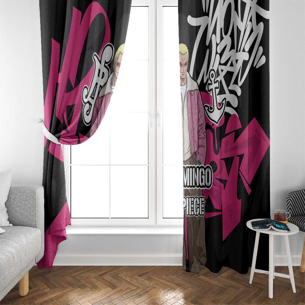 Donquixote Doflamingo One Piece Window Curtain Graffiti Street Art Anime Collage
