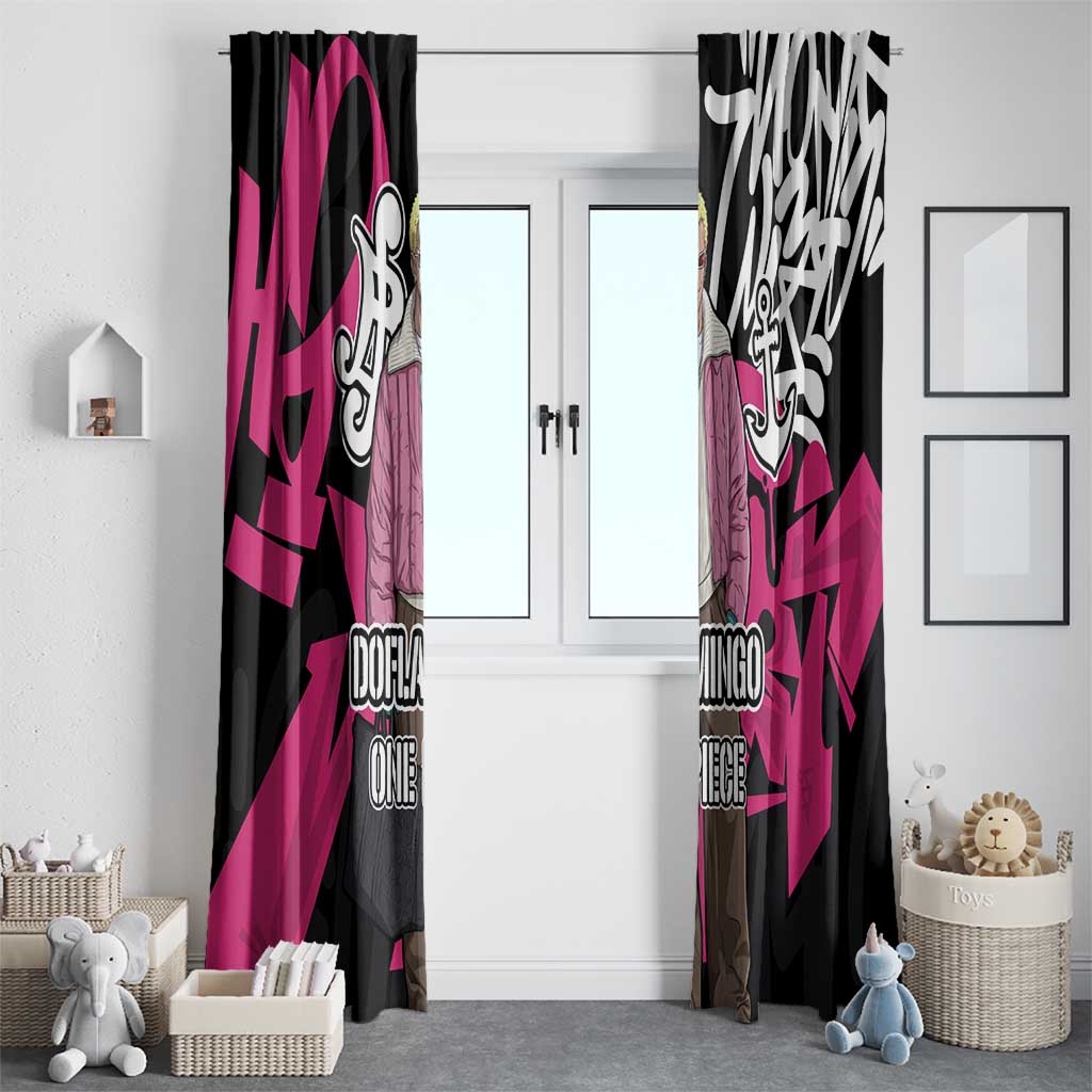 Donquixote Doflamingo One Piece Window Curtain Graffiti Street Art Anime Collage