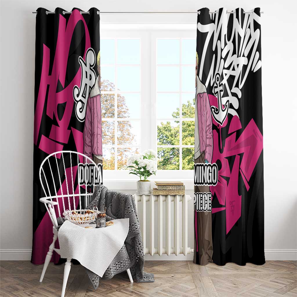 Donquixote Doflamingo One Piece Window Curtain Graffiti Street Art Anime Collage
