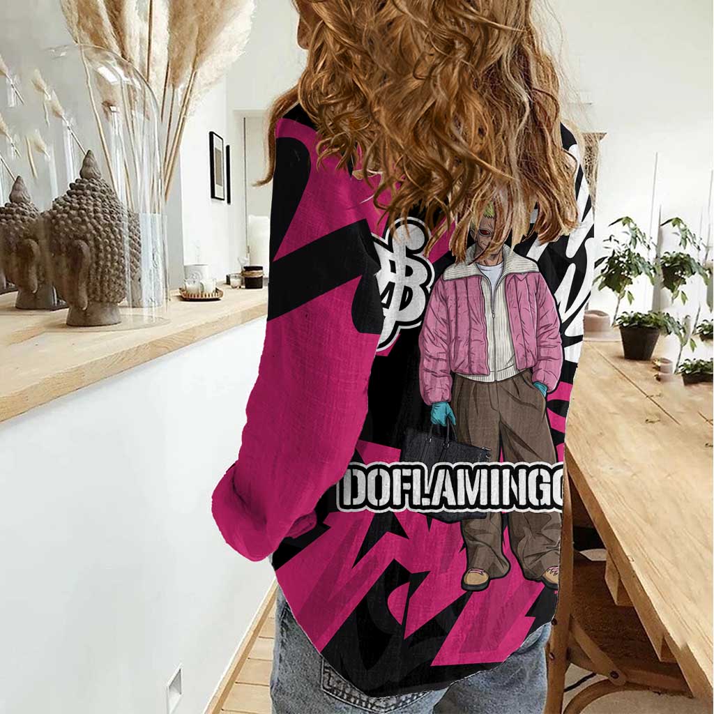 Donquixote Doflamingo One Piece Women Casual Shirt Graffiti Street Art Anime Collage