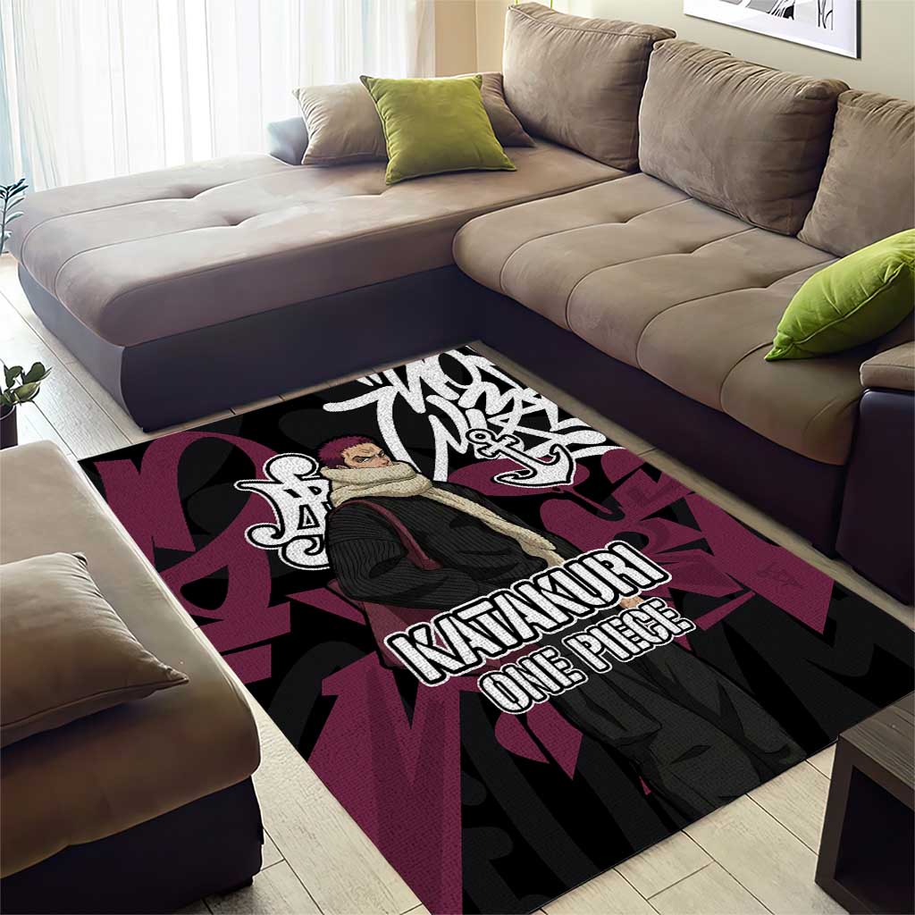 Charlotte Katakuri One Piece Area Rug Graffiti Street Art Anime Collage