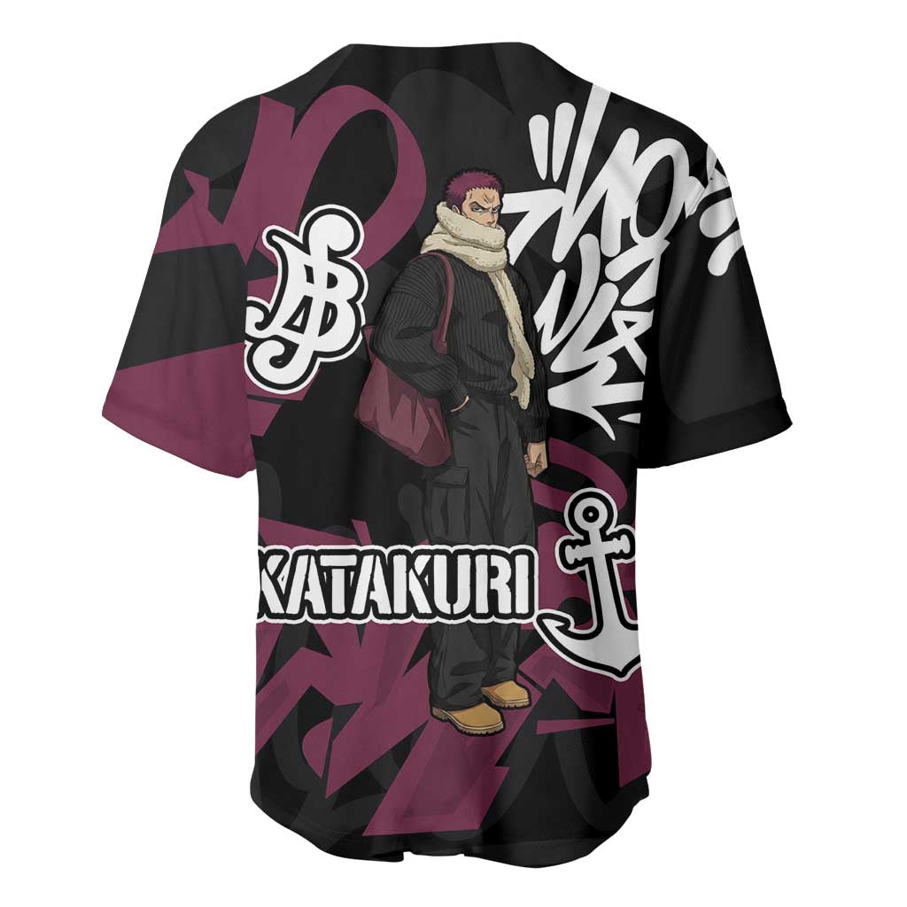 Charlotte Katakuri One Piece Baseball Jersey Graffiti Street Art Anime Collage