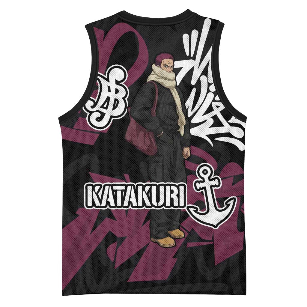 Charlotte Katakuri One Piece Basketball Jersey Graffiti Street Art Anime Collage