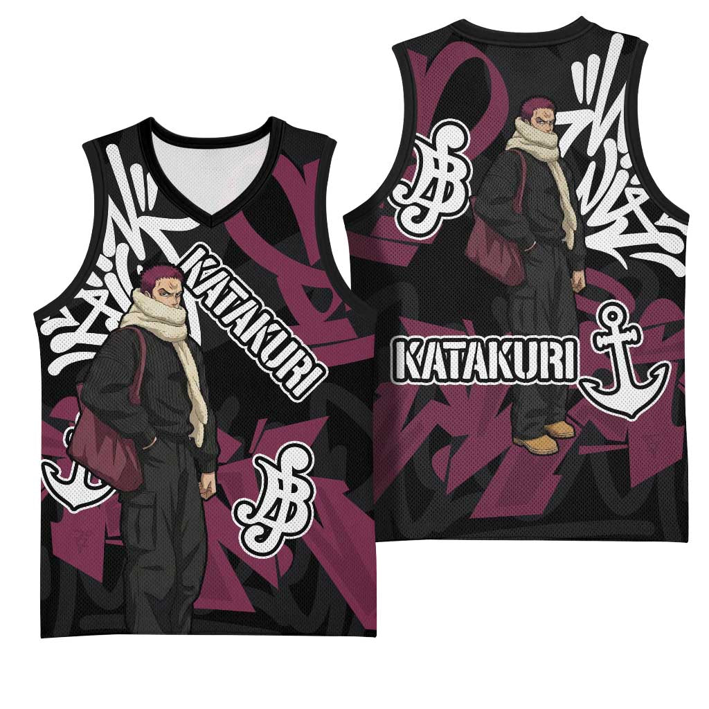 Charlotte Katakuri One Piece Basketball Jersey Graffiti Street Art Anime Collage