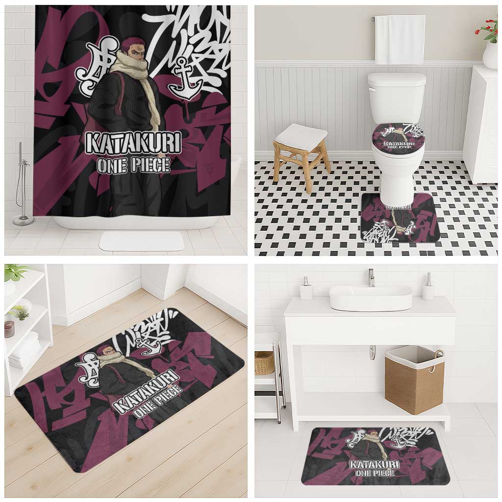 Charlotte Katakuri One Piece Bathroom Set Graffiti Street Art Anime Collage