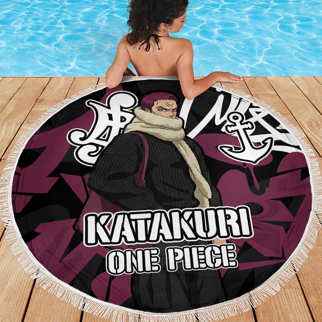 Charlotte Katakuri One Piece Beach Blanket Graffiti Street Art Anime Collage