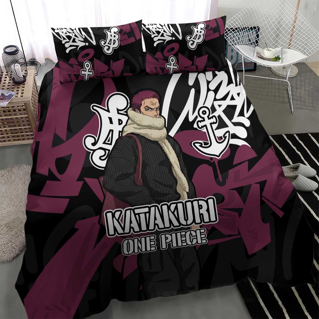 Charlotte Katakuri One Piece Bedding Set Graffiti Street Art Anime Collage