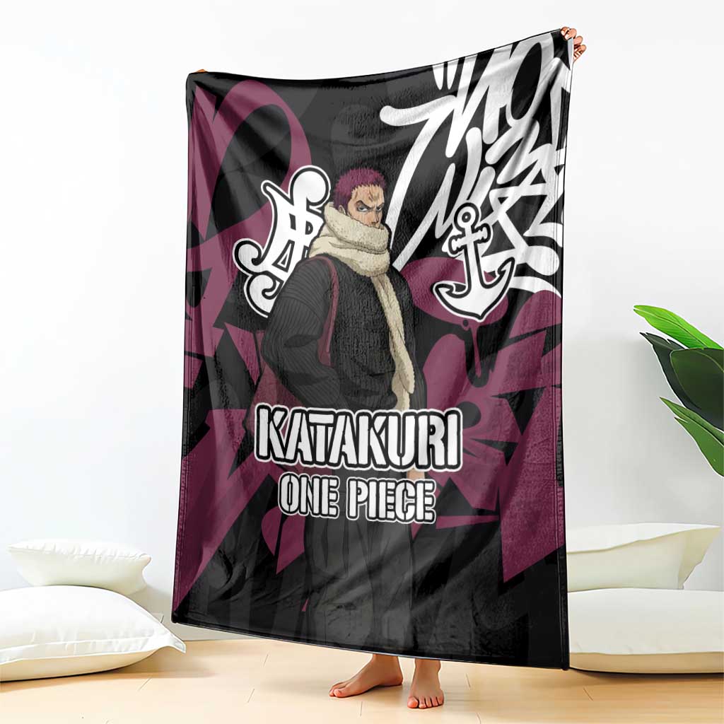 Charlotte Katakuri One Piece Blanket Graffiti Street Art Anime Collage