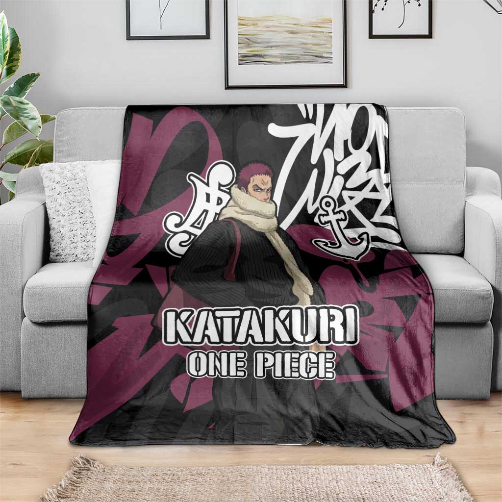 Charlotte Katakuri One Piece Blanket Graffiti Street Art Anime Collage