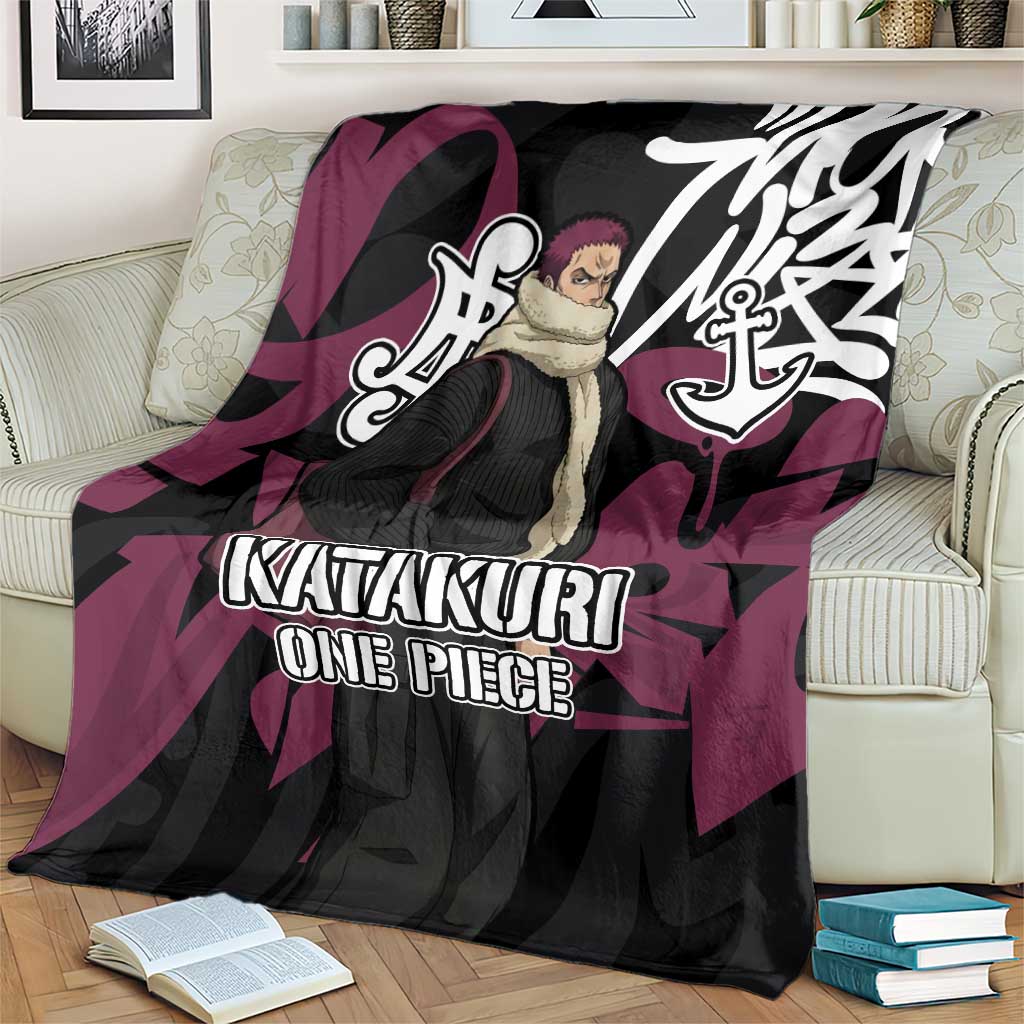Charlotte Katakuri One Piece Blanket Graffiti Street Art Anime Collage