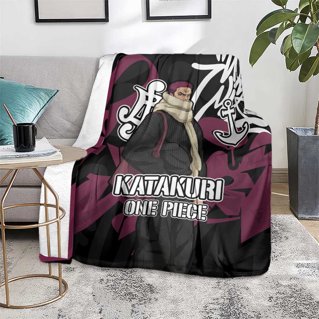 Charlotte Katakuri One Piece Blanket Graffiti Street Art Anime Collage