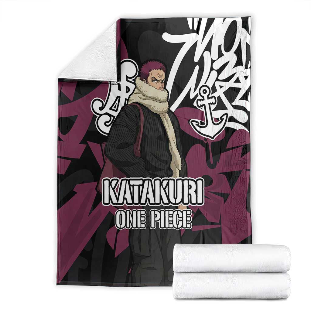 Charlotte Katakuri One Piece Blanket Graffiti Street Art Anime Collage