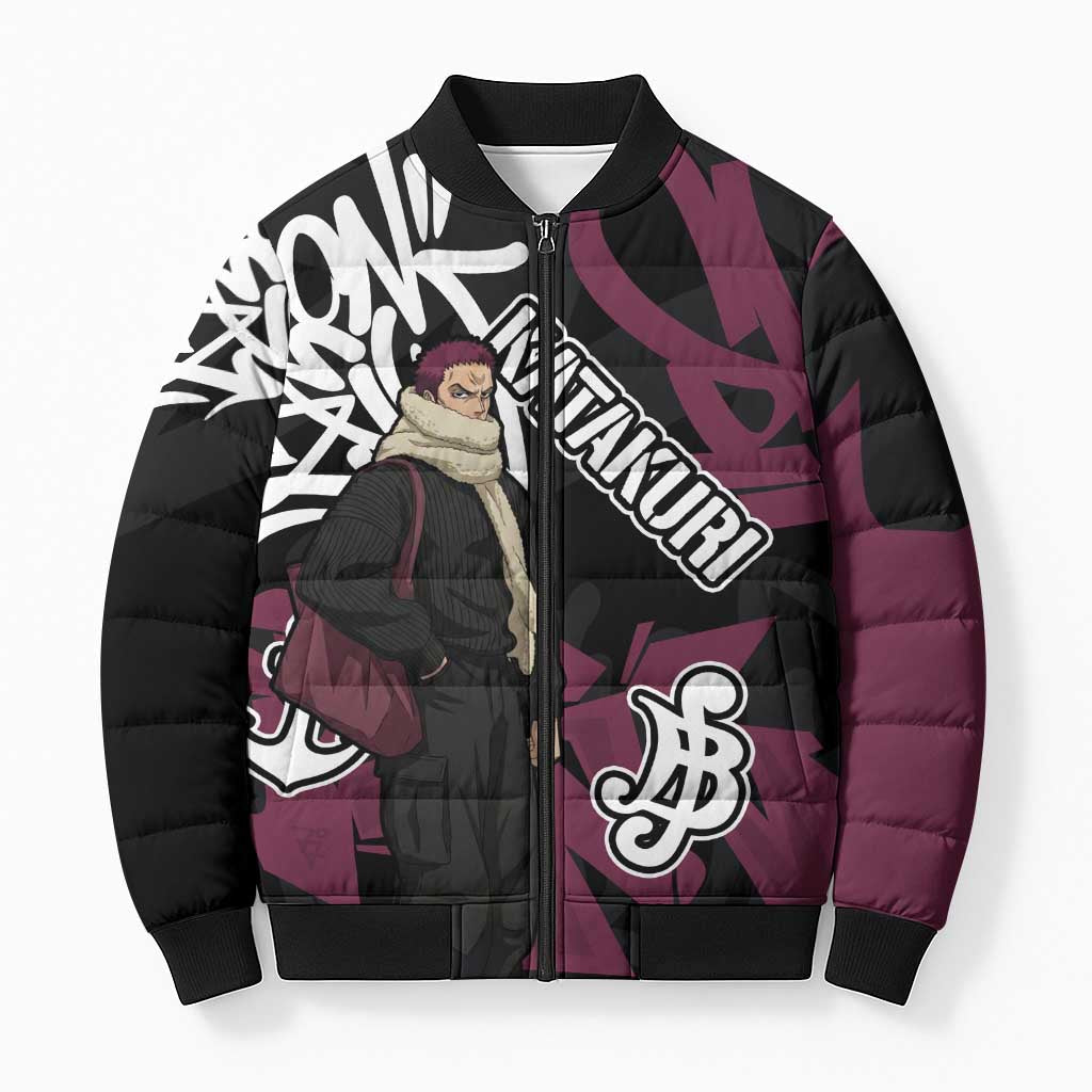 Charlotte Katakuri One Piece Bomber Puffer Jacket Graffiti Street Art Anime Collage