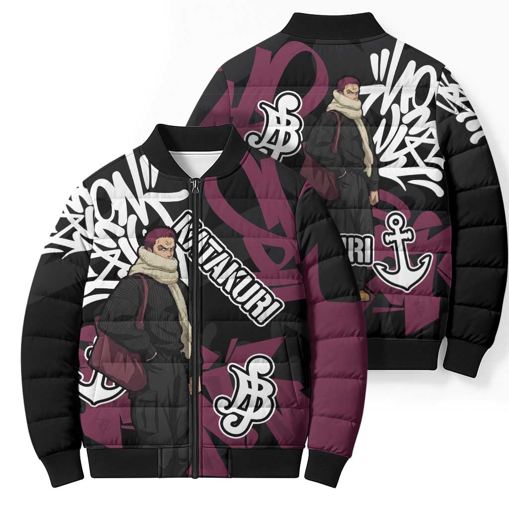 Charlotte Katakuri One Piece Bomber Puffer Jacket Graffiti Street Art Anime Collage