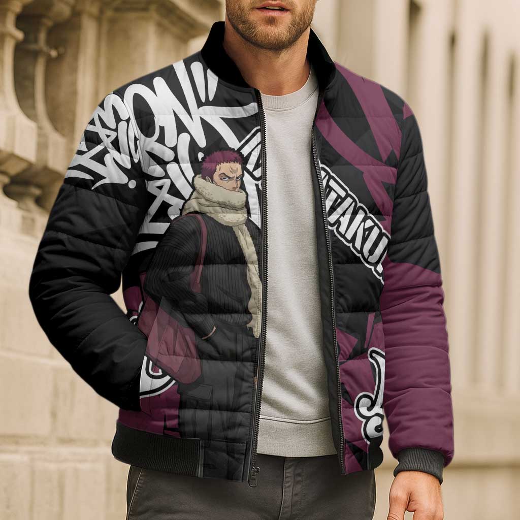 Charlotte Katakuri One Piece Bomber Puffer Jacket Graffiti Street Art Anime Collage
