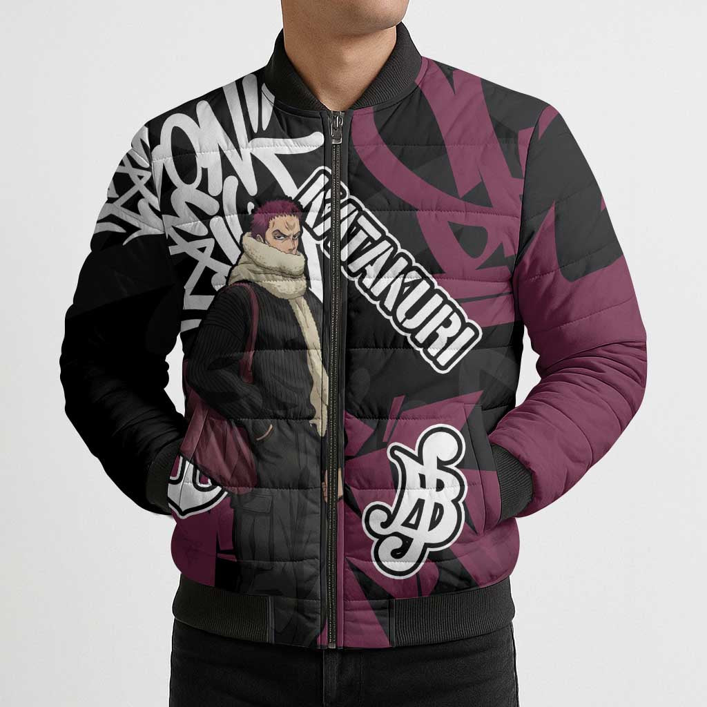 Charlotte Katakuri One Piece Bomber Puffer Jacket Graffiti Street Art Anime Collage
