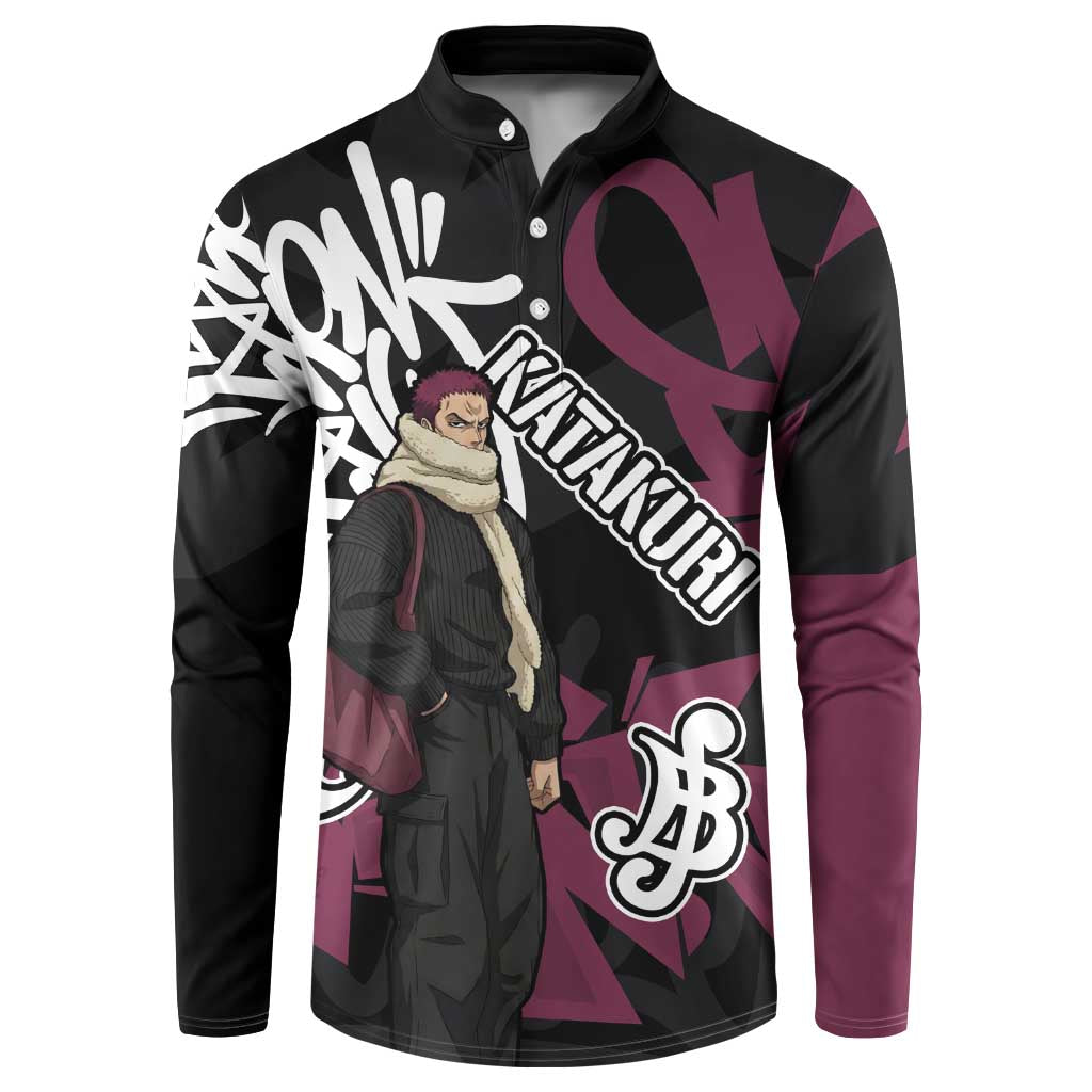 Charlotte Katakuri One Piece Button Sweatshirt Graffiti Street Art Anime Collage