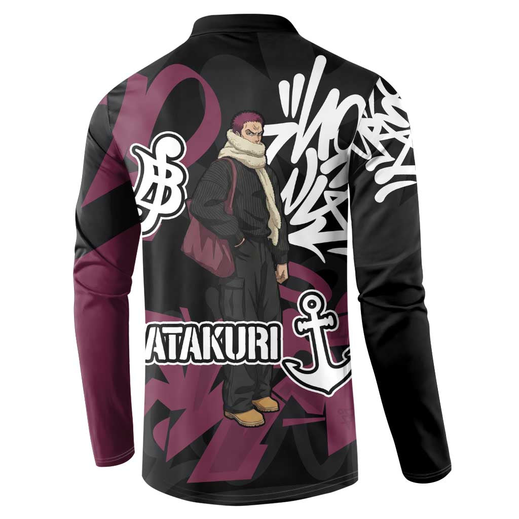 Charlotte Katakuri One Piece Button Sweatshirt Graffiti Street Art Anime Collage