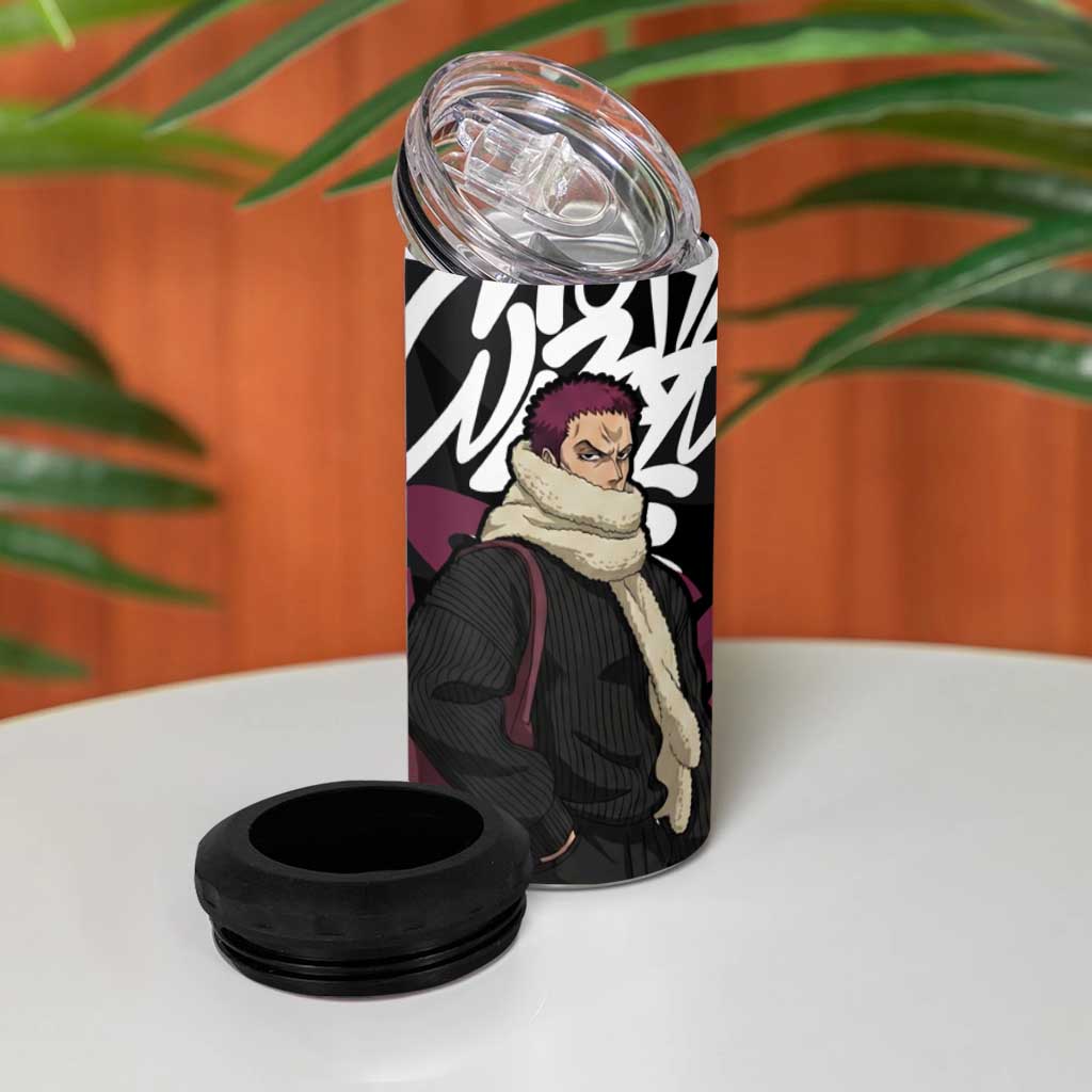 Charlotte Katakuri One Piece 4 in 1 Can Cooler Tumbler Graffiti Street Art Anime Collage