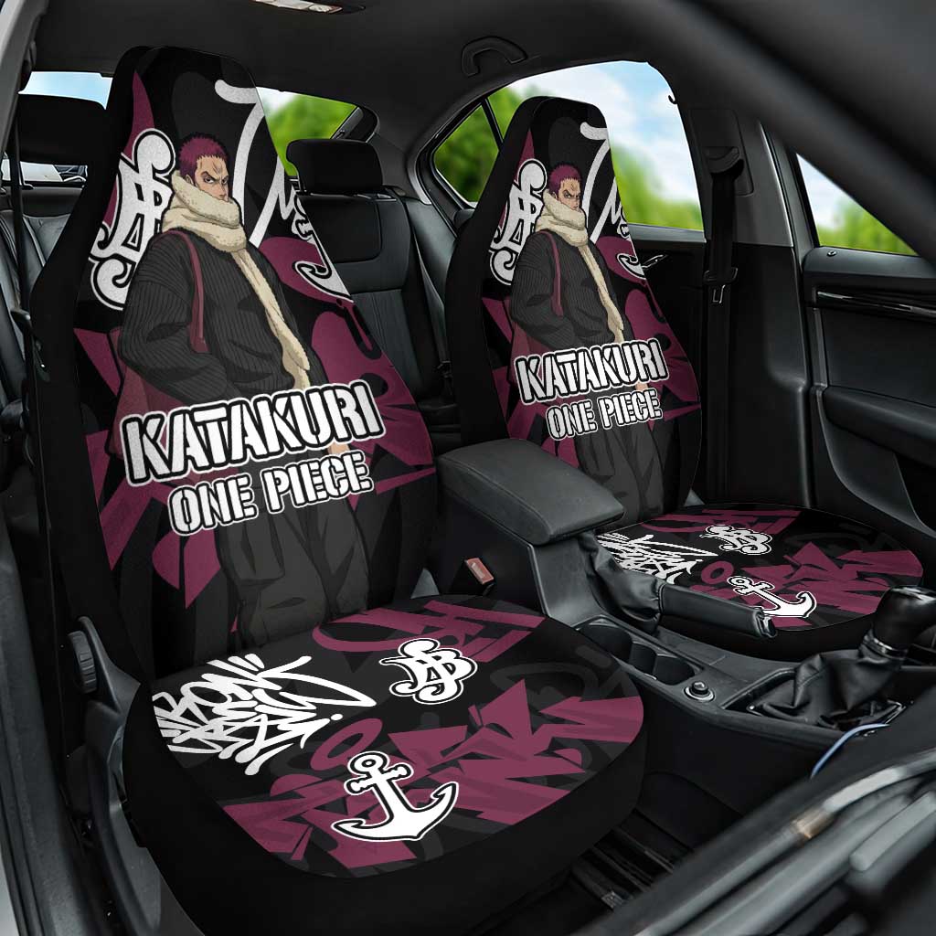Charlotte Katakuri One Piece Car Seat Cover Graffiti Street Art Anime Collage