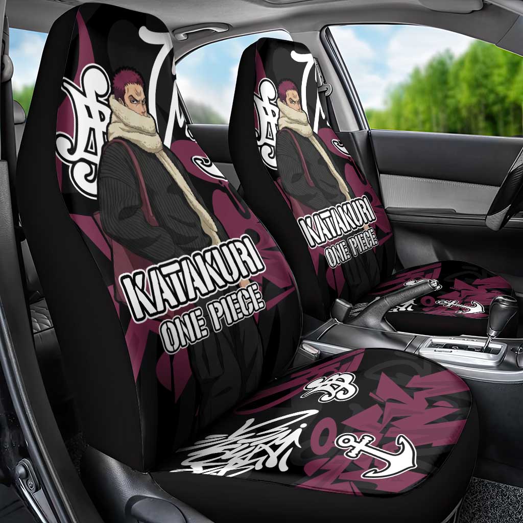 Charlotte Katakuri One Piece Car Seat Cover Graffiti Street Art Anime Collage