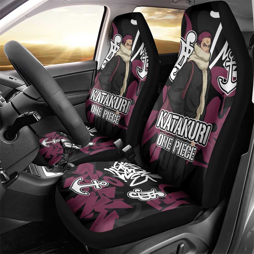 Charlotte Katakuri One Piece Car Seat Cover Graffiti Street Art Anime Collage