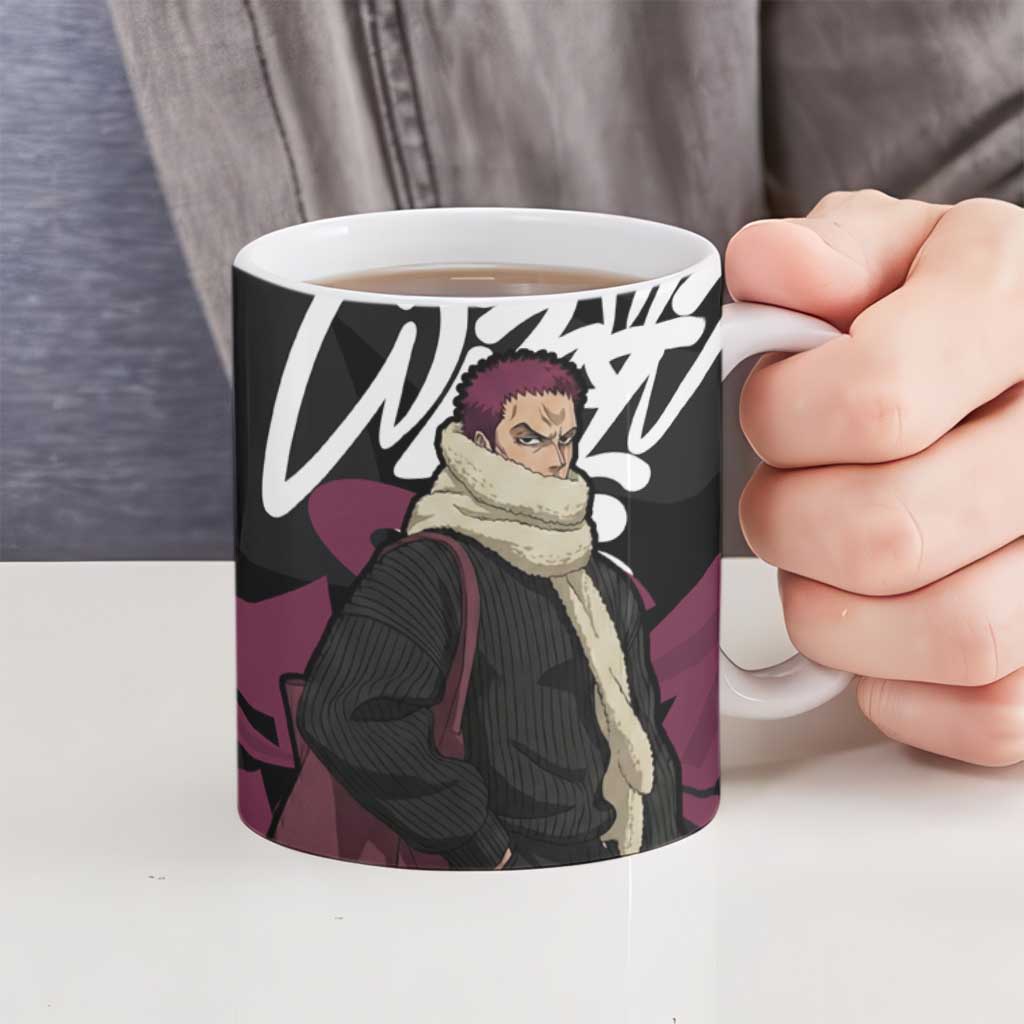 Charlotte Katakuri One Piece Ceramic Mug Graffiti Street Art Anime Collage