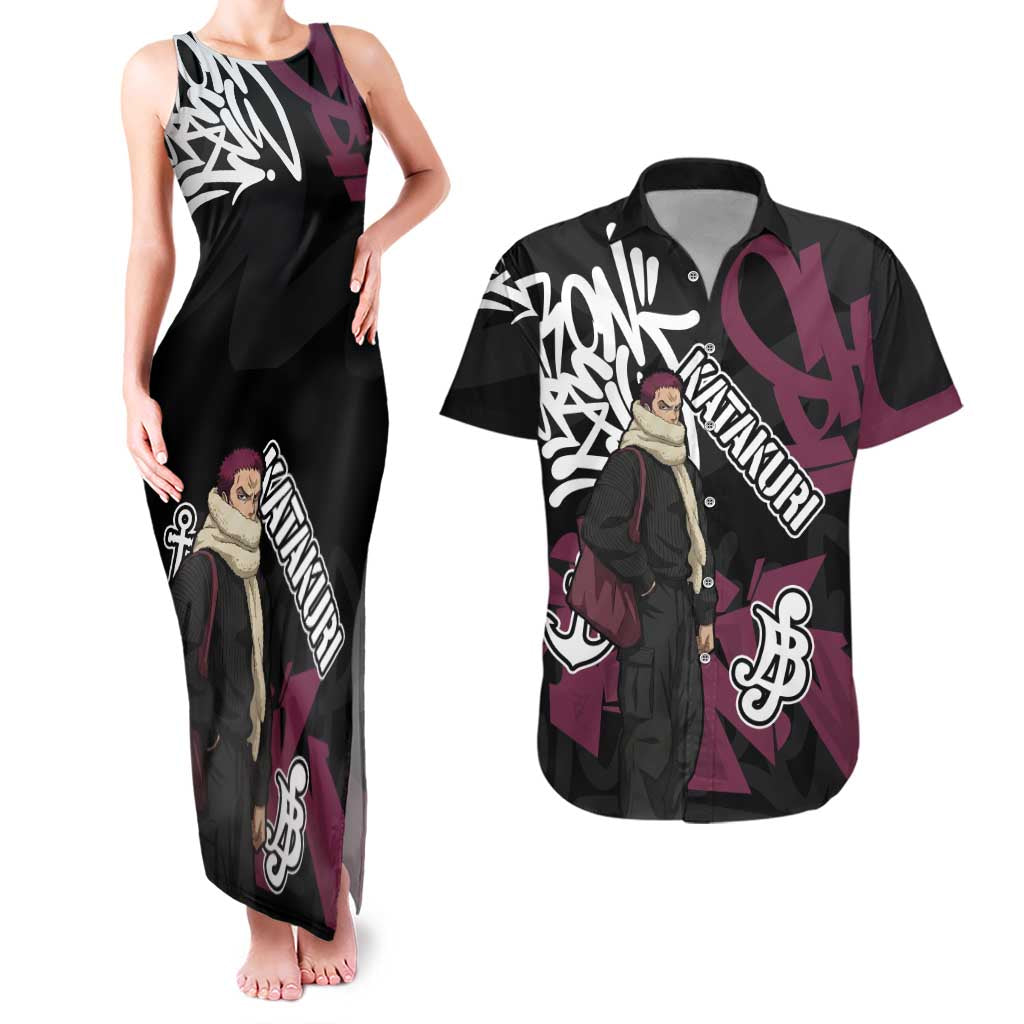 Charlotte Katakuri One Piece Couples Matching Tank Maxi Dress and Hawaiian Shirt Graffiti Street Art Anime Collage