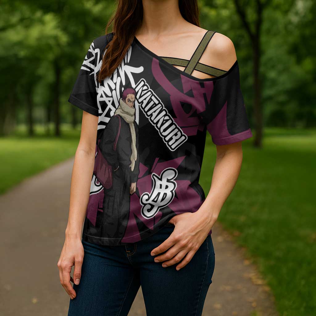 Charlotte Katakuri One Piece Cross Shoulder Shirt Graffiti Street Art Anime Collage