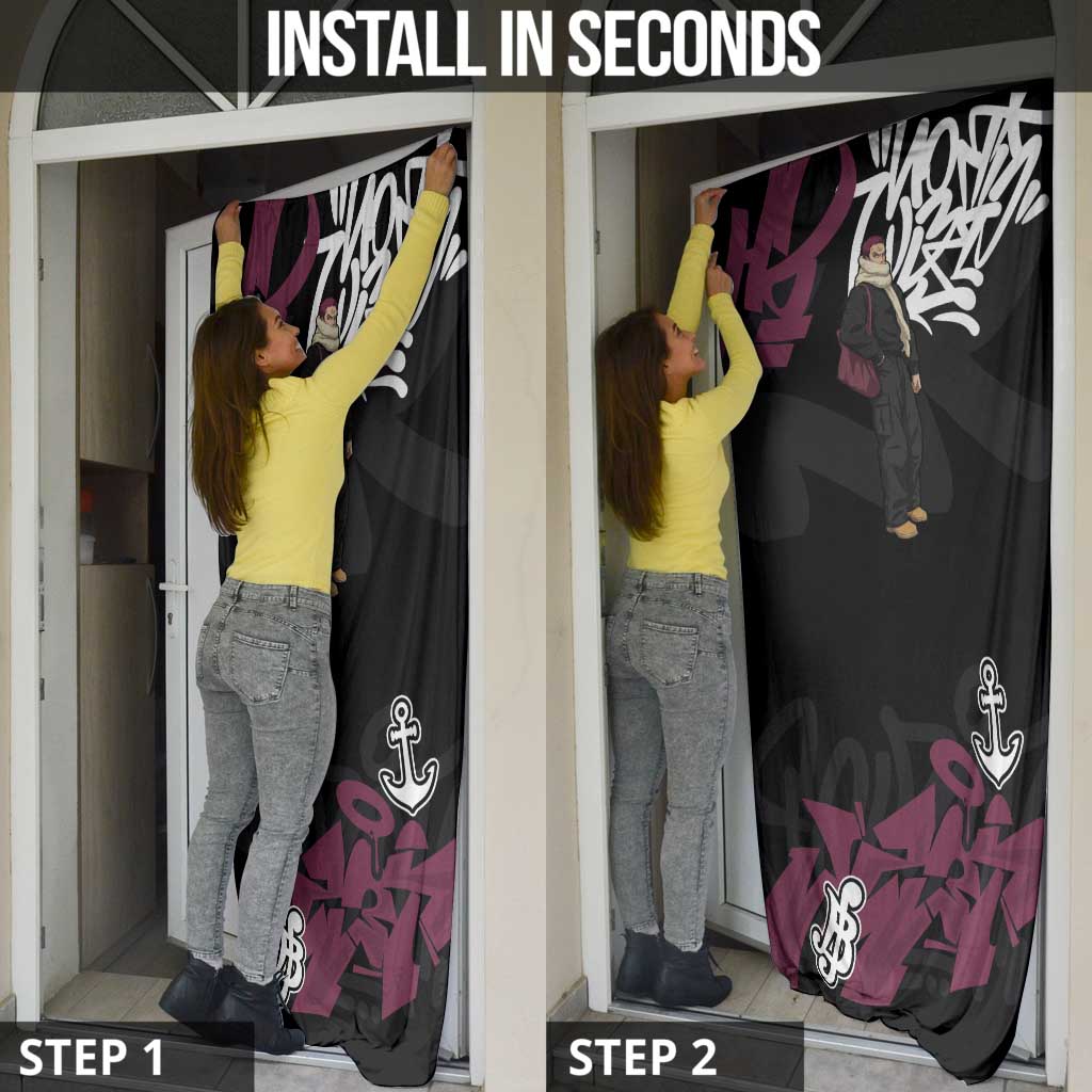 Charlotte Katakuri One Piece Door Cover Graffiti Street Art Anime Collage
