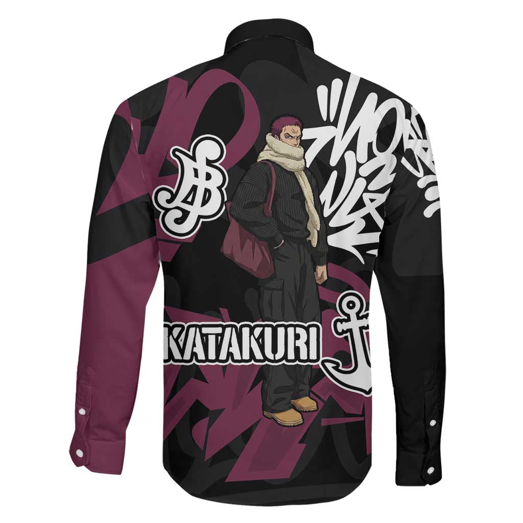 Charlotte Katakuri One Piece Family Matching Off Shoulder Maxi Dress and Hawaiian Shirt Graffiti Street Art Anime Collage
