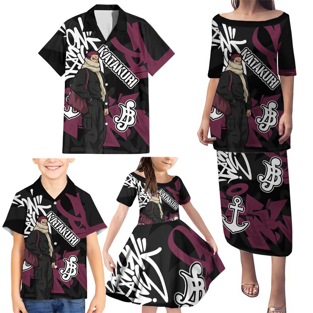 Charlotte Katakuri One Piece Family Matching Puletasi and Hawaiian Shirt Graffiti Street Art Anime Collage