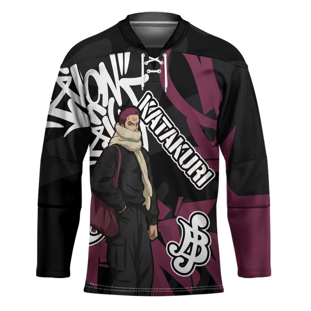 Charlotte Katakuri One Piece Hockey Jersey Graffiti Street Art Anime Collage