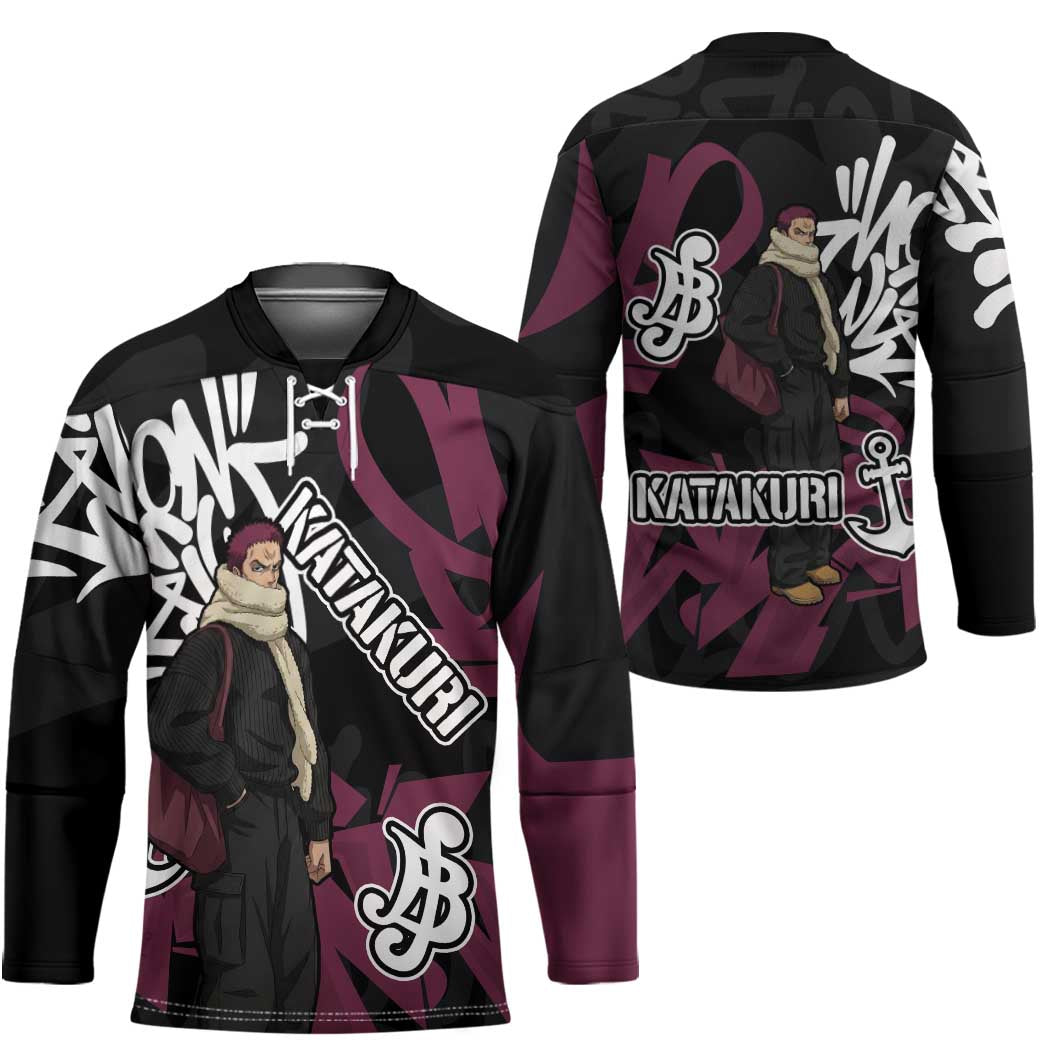 Charlotte Katakuri One Piece Hockey Jersey Graffiti Street Art Anime Collage