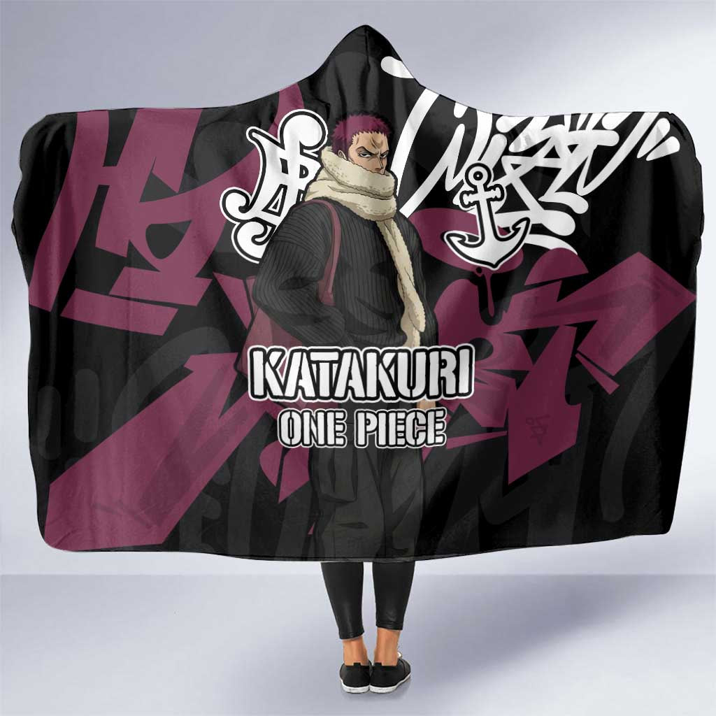 Charlotte Katakuri One Piece Hooded Blanket Graffiti Street Art Anime Collage
