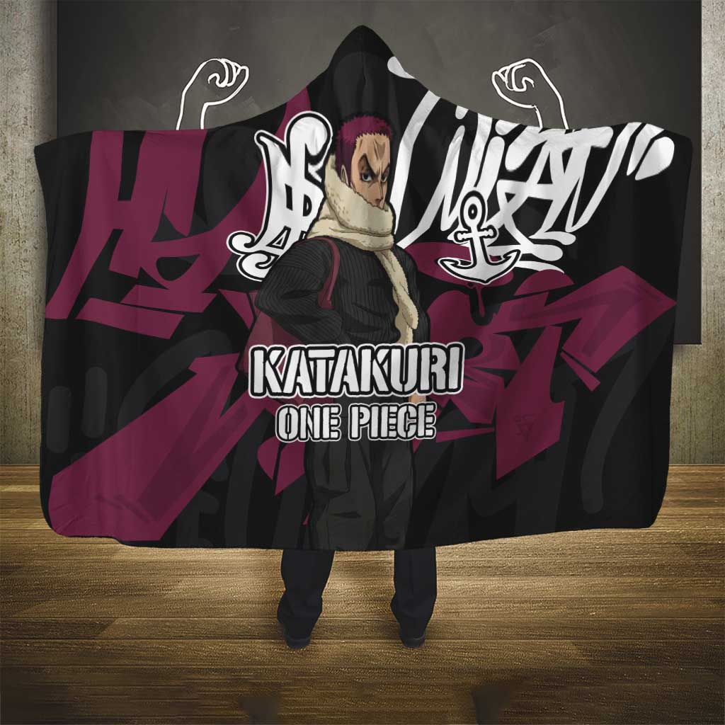 Charlotte Katakuri One Piece Hooded Blanket Graffiti Street Art Anime Collage