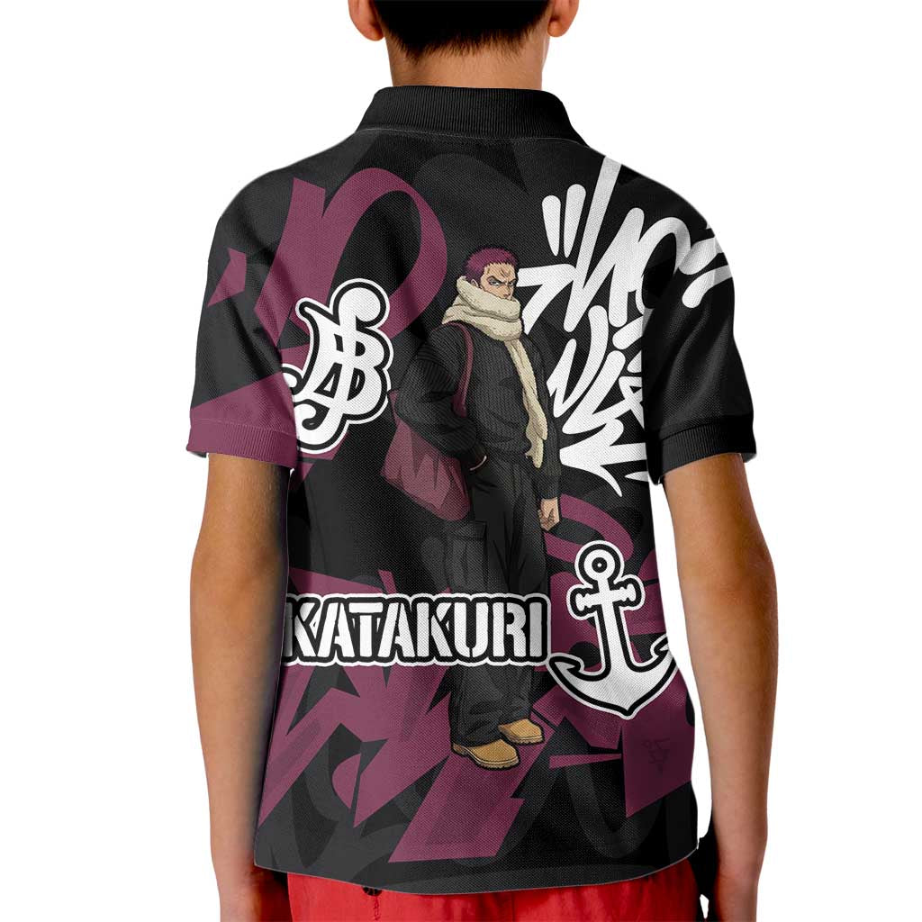 Charlotte Katakuri One Piece Kid Polo Shirt Graffiti Street Art Anime Collage