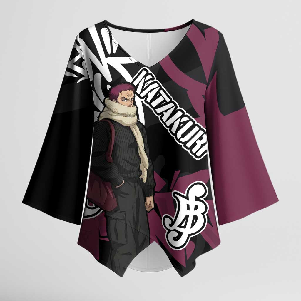 Charlotte Katakuri One Piece Kimono Sleeve Blouse Graffiti Street Art Anime Collage