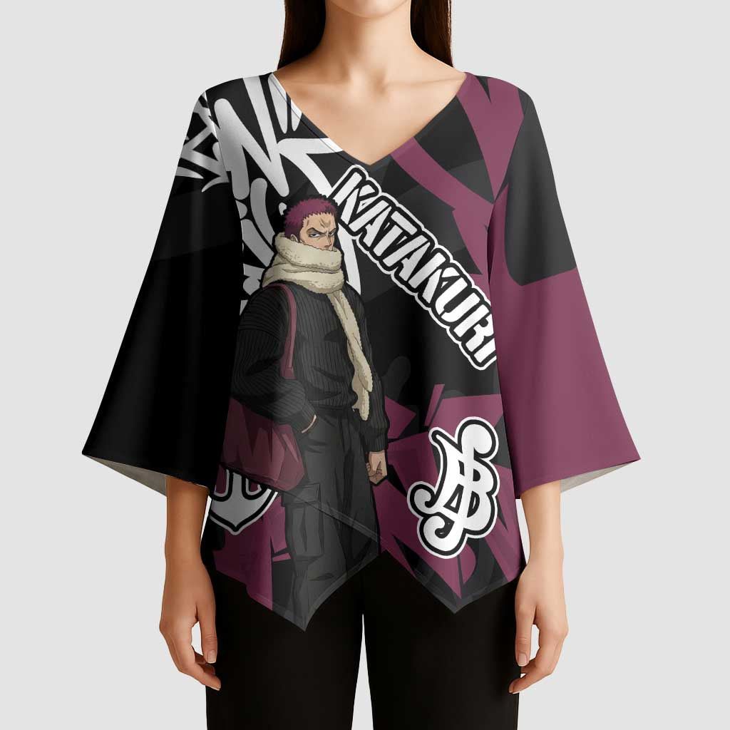 Charlotte Katakuri One Piece Kimono Sleeve Blouse Graffiti Street Art Anime Collage